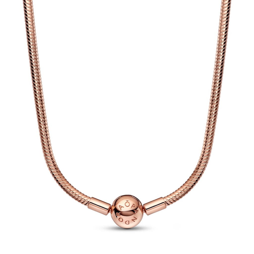 Pandora Moments Rose Iconic Snake Chain Necklace 50 cm