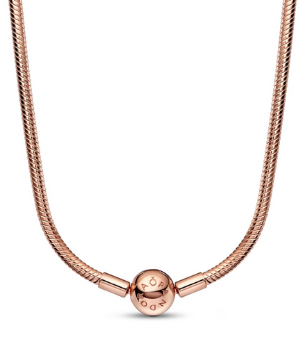 Pandora Moments Rose Iconic Snake Chain Necklace 50 cm