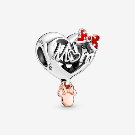 Pandora Disney Minnie Mouse Mom Heart Charm