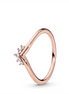 Pandora Timeless Pinik Tiara Wishbone Ring Size 6