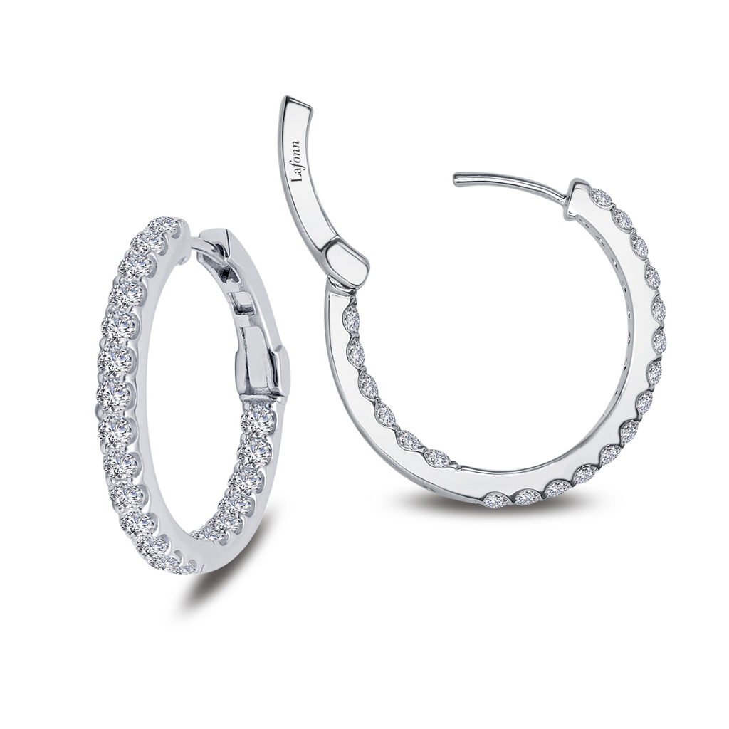 Lafonn 2.16 CTW Simulated Diamond Inside/Out Hoop Earrings