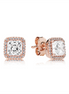 Pandora Timeless Square Sparkle Halo Stud Earrings