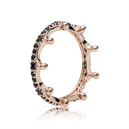 Pandora Moments Rose Enchanted Crown Ring Size 7