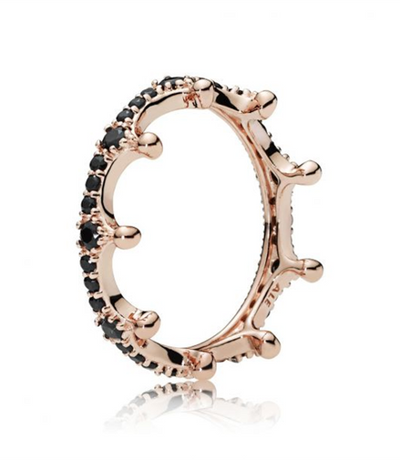 Pandora Moments Rose Enchanted Crown Ring Size 7