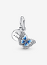 Pandora Moments Blue Butterfly & Quote Double Dangle Charm