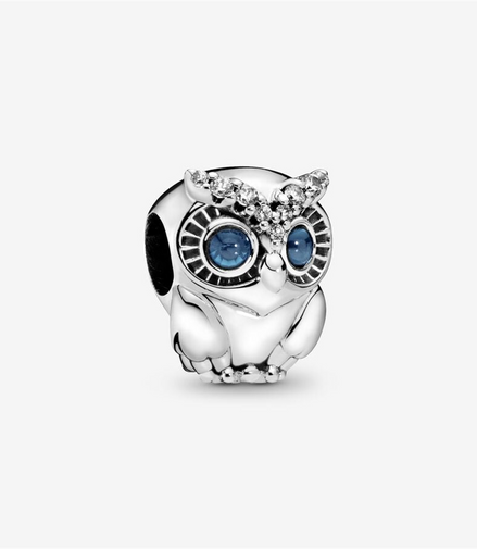 Pandora Moments Sparkling Owl Charm