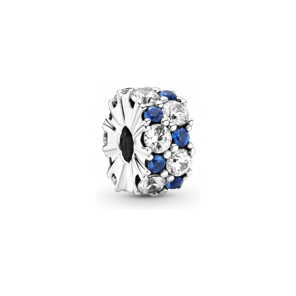 Pandora Moments Clear & Blue Sparkling Clip Charm