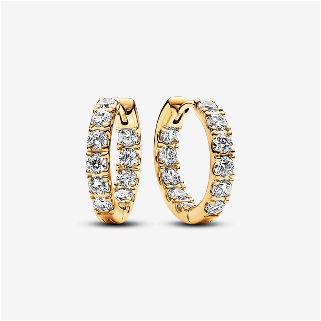 Pandora Timeless Sparkling Row Eternity Hoop Earrings