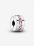 Pandora Moments Pink Sparkling Row Clip Charm