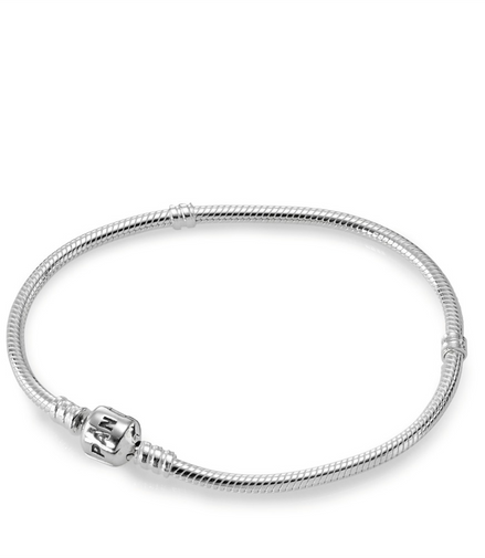 Pandora Moments Iconic Barrel Clasp Snake Chain Bracelet Size18