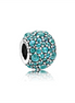 Shimmering Droplets with Teal Zirconia Charm