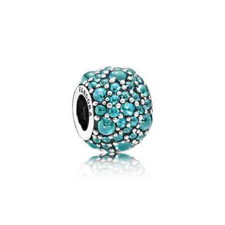 Shimmering Droplets with Teal Zirconia Charm