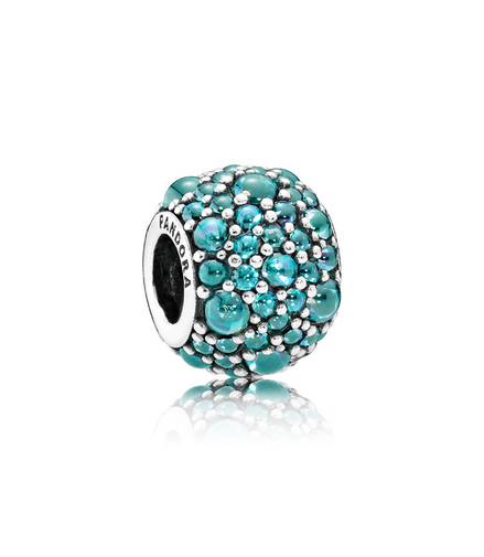 Shimmering Droplets with Teal Zirconia Charm