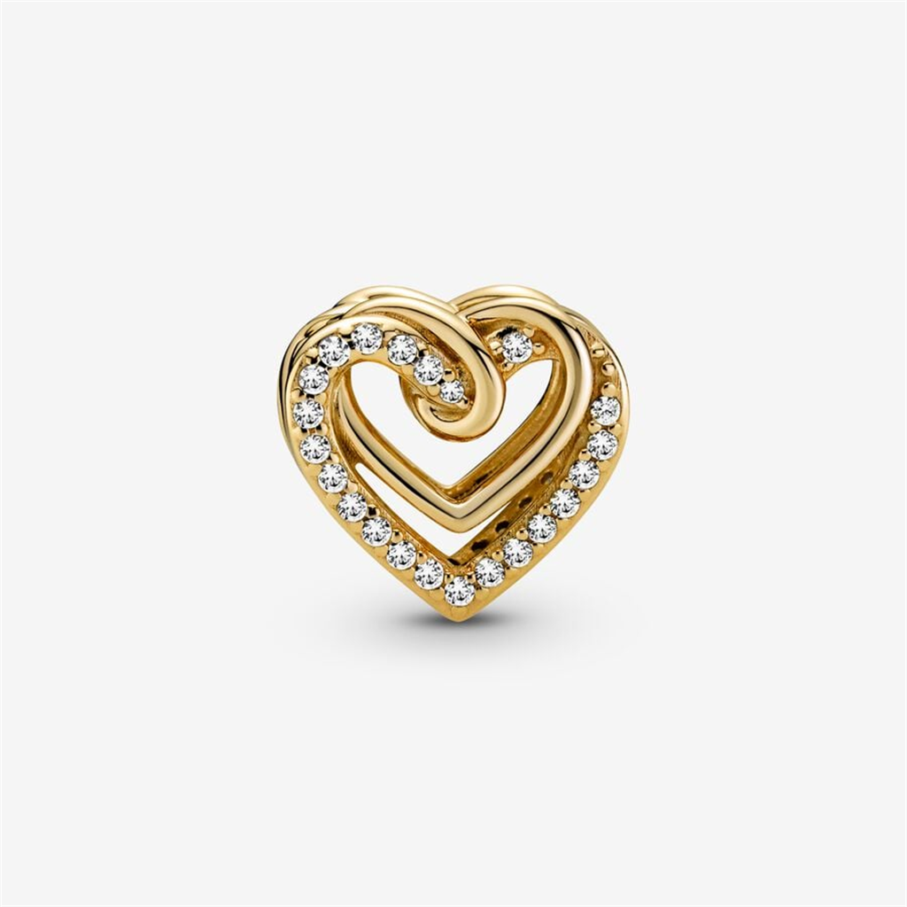 Pandora Timeless Sparkling Entwined Hearts Charm