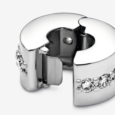 Pandora Moments Clear Sparkling Row Clip Charm