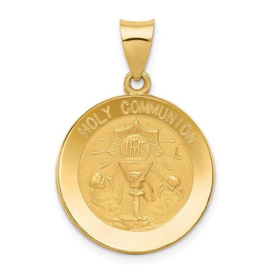 14K Holy Communion Medal Pendant