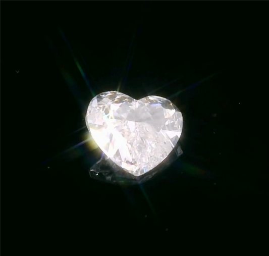 1.0Ct F-Si2 Heart Shaped Diamond Gia Cert