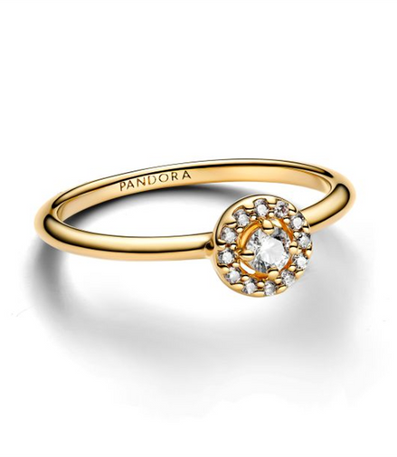 Pandora Timeless Round Pave Halo Ring Size 7