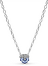 Pandora Moments Blue Pansy Flower Pendant Necklace 50 cm