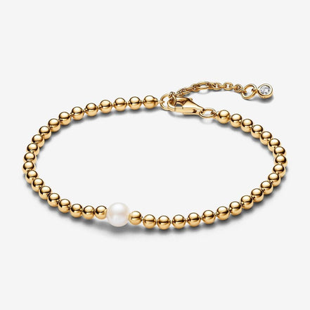 Pandora Timeless Treated Freshwater Cultured Pearl & Beads Bracelet Size 20