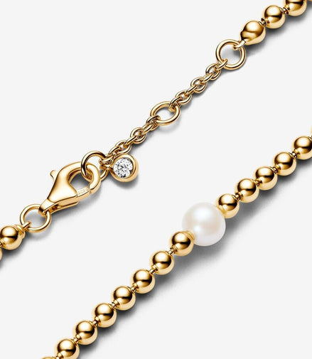 Pandora Timeless Treated Freshwater Cultured Pearl & Beads Bracelet Size 18