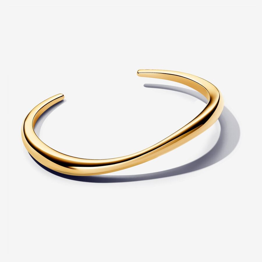 Pandora Essence Organically Shaped Open Bangle Size 2