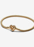 Pandora Moments 14K Gold-Plated Sparkling Infinity Heart Clasp Snake Chain Bracelet Size 18