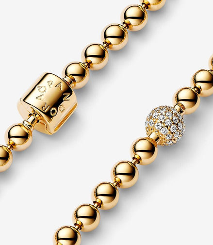 Pandora Moments Beads & Pavé Bracelet Size 19