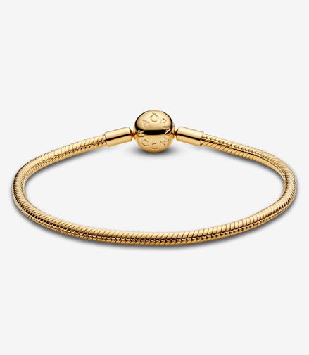 Pandora Moments Round Clasp Snake Chain Bracelet Size 19