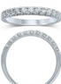 14K White Gold 0.50 CTW Diamond French Pave' Set Half Eternity Band