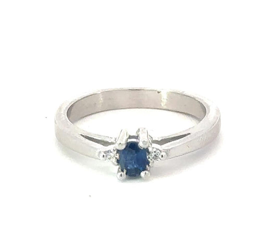 Oval Sapphire and Diamond Ring