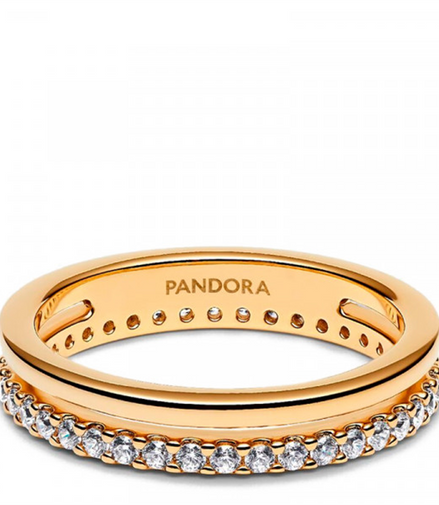 Pandora Timeless Double Band Ring Size 6