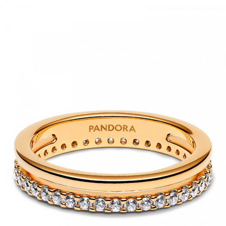 Pandora Timeless Double Band Ring Size 7