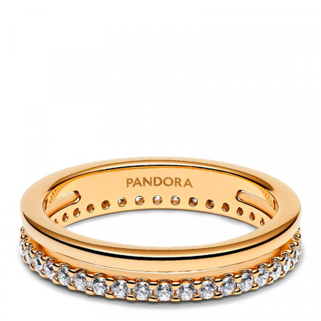 Pandora Timeless Double Band Ring Size 7.5