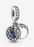 Pandora Moments Blue Night Sky Crescent Moon & Stars Love  Dangle Charm