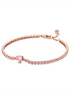 Pandora Timeless Pink Sparkling Heart Tennis Bracelet Size 18