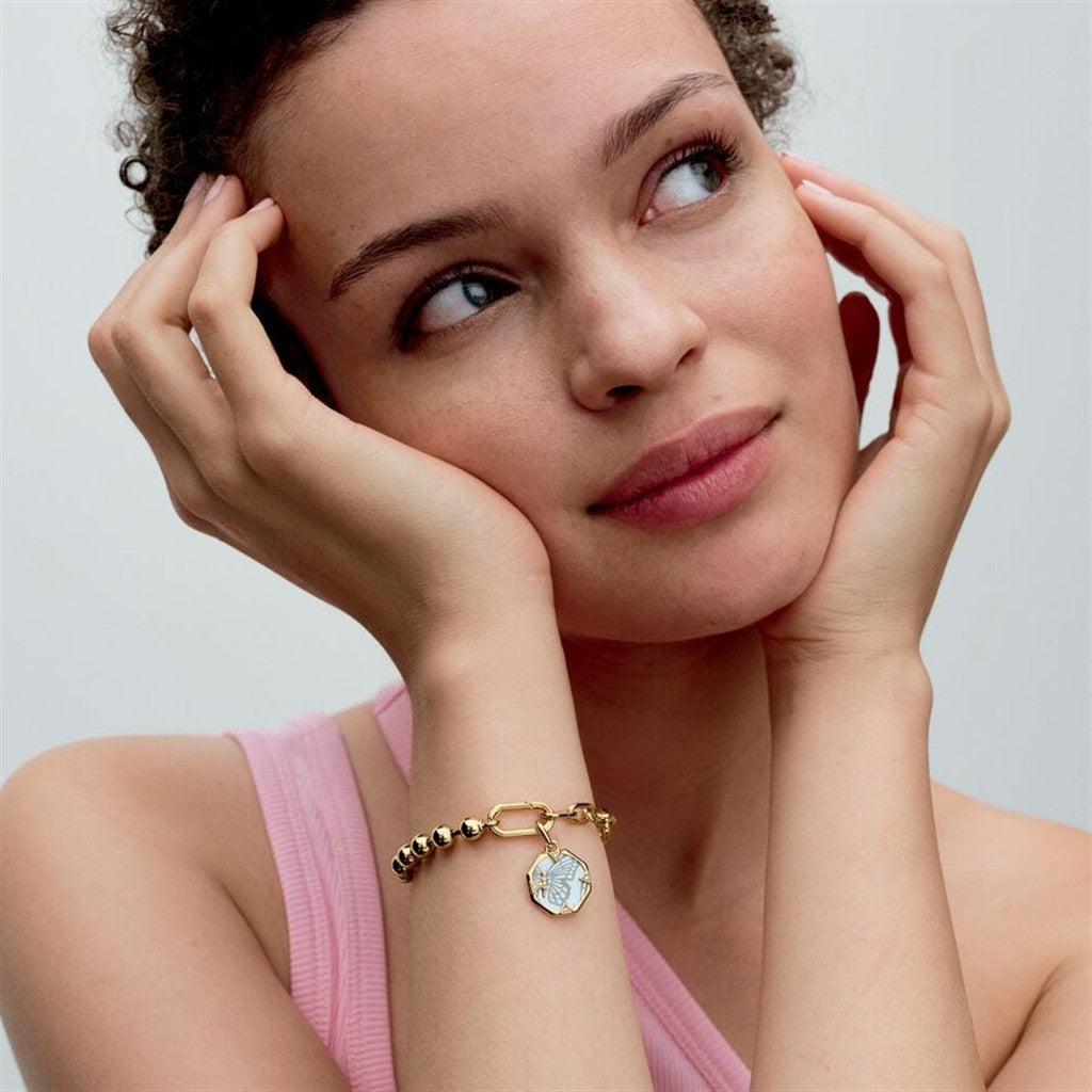 Pandora ME/Pandora  Pearlescent Butterfly Medallion Charm