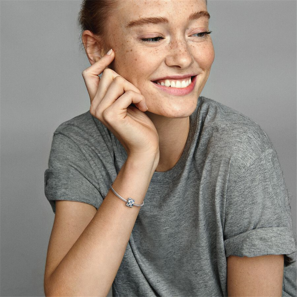 Pandora Timeless Blue and Clear Sparkle Charm