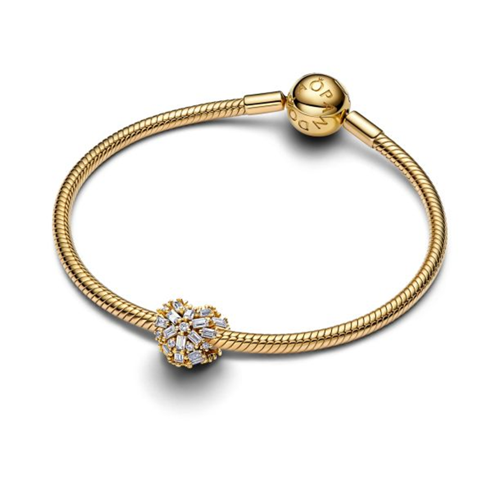 Pandora Sparkling Heart Gold-Plated Charm