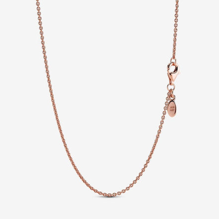 Pandora Moments Rose Gold Plated Classic Cable Chain Necklace 45 cm