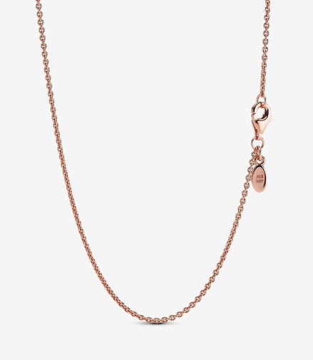 Pandora Moments Rose Gold Plated Classic Cable Chain Necklace 45 cm
