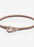 Pandora Moments Rose Heart Closure Snake Chain Bracelet Size 19