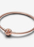Pandora Moments Rose Encircled Clasp Bangle Size 19