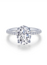 LaFonn 3 CTW Simulated Diamond Oval Solitaire Engagement Ring Size 7
