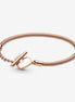 Pandora Moments Heart T-Bar Snake Chain Bracelet Size 18