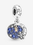Pandora Moments Santa Claus On The Moon Double Dangle Charm