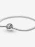 Pandora Moments Sparkling Halo Snake Chain Bracelet Size 19