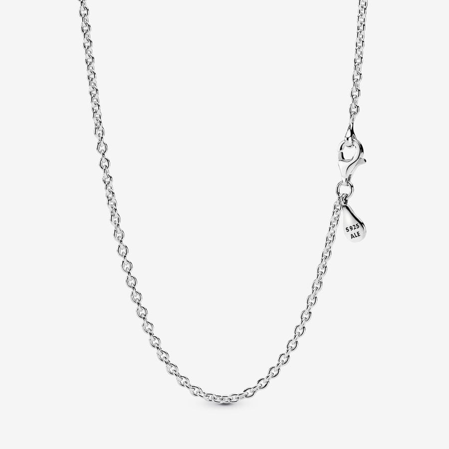 Pandora Moments Silver Cable Chain Necklace 45 cm