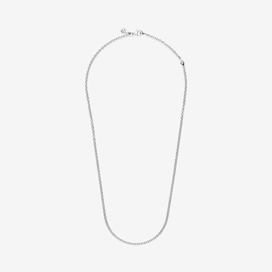 Pandora Moments Silver Cable Chain Necklace 45 cm
