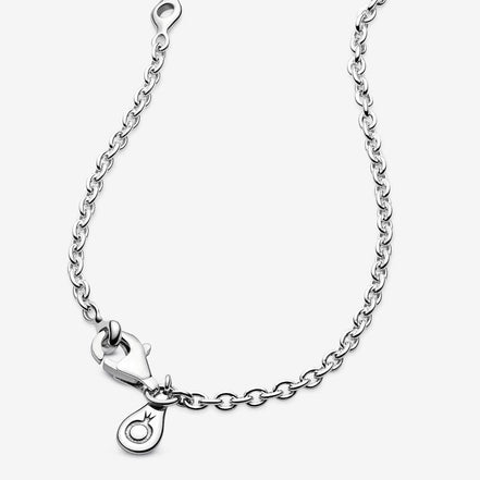 Pandora Moments Silver Cable Chain Necklace 45 cm